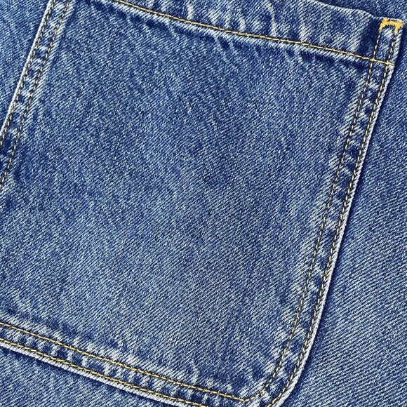 NEW VALENTINO Womens Jeans Blue Size 10 Baggy Denim Archive Print Pocket - Picture 4 of 10